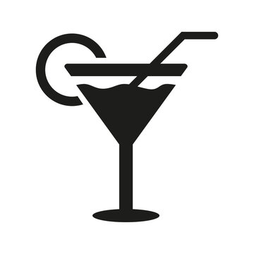 Cocktail icon on white background.