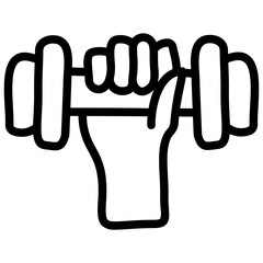Obraz premium handdrawn dumbbell icon