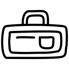 handdrawn gym bag icon