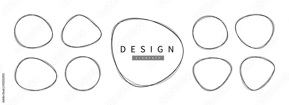 Poster Set of vector design elements of different shapes