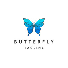 Awesome butterfly logo icon design template flat vector