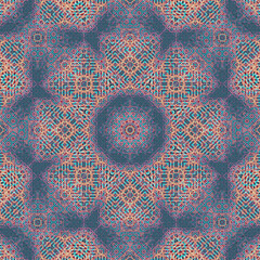 Abstract fantasy pattern in retro style. Beautiful background