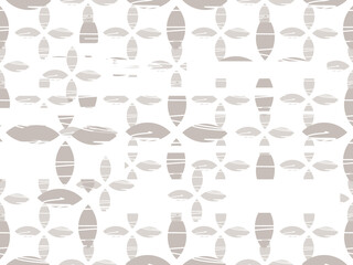 Seamless modern abstract pattern for textile carpets and fabrics in the form of a floral ornament. monochrome