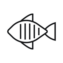 fish icon vector for website symbol icon presentation