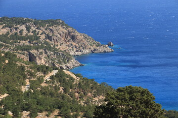 Fototapeta na wymiar Isola di Karpathos, spiaggia di Kyra Panagia