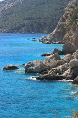 Fototapeta na wymiar Isola di Karpathos, spiaggia di Kyra Panagia