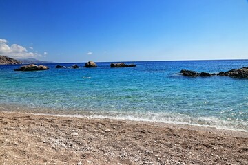 Fototapeta na wymiar Isola di Karpathos, spiaggia di Apella