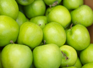 green apples background