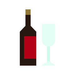 wine bottle vector for website symbol icon presentation