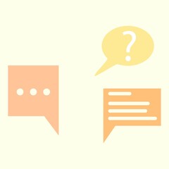 conversation icons on white background