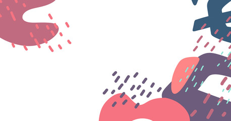 freeform  hand drawn organic element pastel color scheme minimal decoration elements banner style