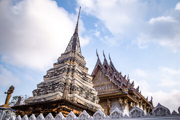 Fototapeta premium Wat Klang Bang Kaeo or Wat Klang Bang Kaew temple in Nakhon Pathom, Thailand