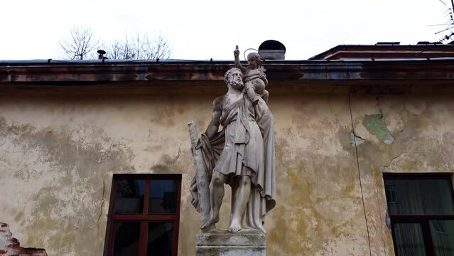 Column of St. Christopher early XVIII century, Lviv,