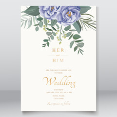 Beautiful Wedding Card with Floral