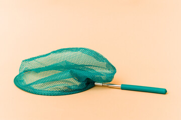 Insect net isolated on beige background