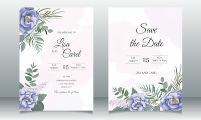 Beautiful Wedding Card with Floral