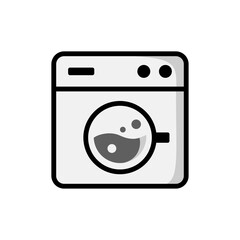 Fototapeta premium Wash Machine Icon, Laundry logo vector design template.