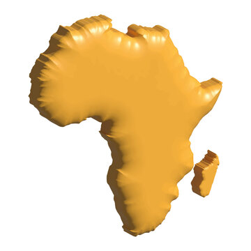 vector illustartion of 3D africa map