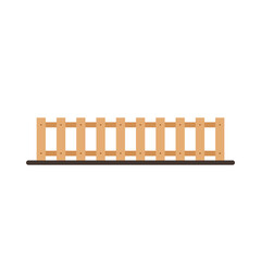 Wooden fence. Fence. Hedge Vector illustration. Wooden fence on white background.