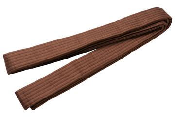 brown belt for sports kimono, martial arts, on a white background