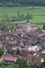 Fototapeta na wymiar Panorama von Hammelburg bei Bad Kissingen, Franken, Bad Kissingen, Deutschland