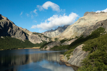 landscape of the Jakob lagoon in Bariloche
