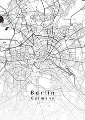 Fototapeta na wymiar Berlin Germany City Map