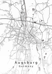 Augsburg Germany City Map