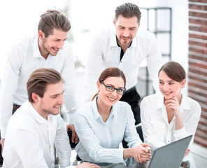 Obraz premium professional business team sitting at the Desk in the office