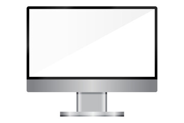 Realistic computer monitors are isolated on white background. mockup PNG