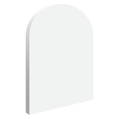 Geometric podium white for product presentation. Abstract beauty scene. PNG