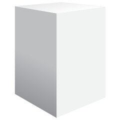Geometric podium white for product presentation. Abstract beauty scene. PNG