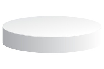 Geometric podium white for product presentation. Abstract beauty scene. PNG