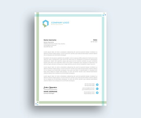 Modern Creative Abstract Letterhead template design
