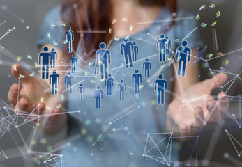 conference Digital Network and data concept