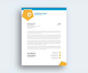 Modern Creative Abstract Letterhead template design