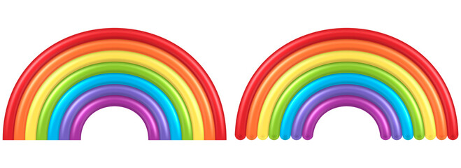 3d colorful rainbow. Vector illustration.