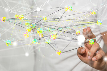 conference Digital Network and data concept 3d