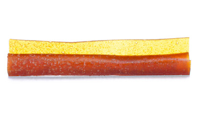 fruit pastila snack on white background isolation