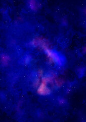 Star field in space and a nebulae