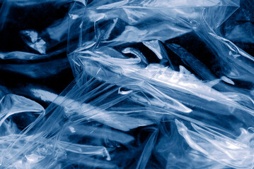 close up of the cellophane crumpled texture background