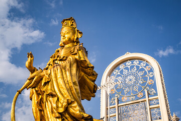 Wat Si Mahapho temple and buddha statue in Nakhon Pathom, Thailand