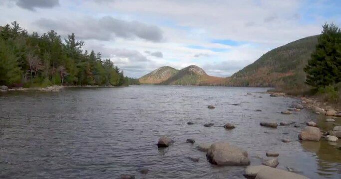 The Jordan Pond in the Acadia National Park, Maine