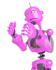funny robot cartoon is a deffender in boxer pose