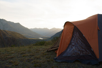 tent in the mountains