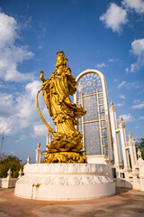 Fototapeta na wymiar Wat Si Mahapho temple and buddha statue in Nakhon Pathom, Thailand