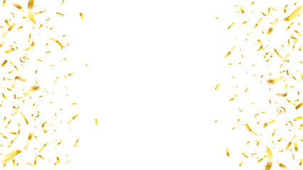 Falling shiny golden confetti background - 512156777