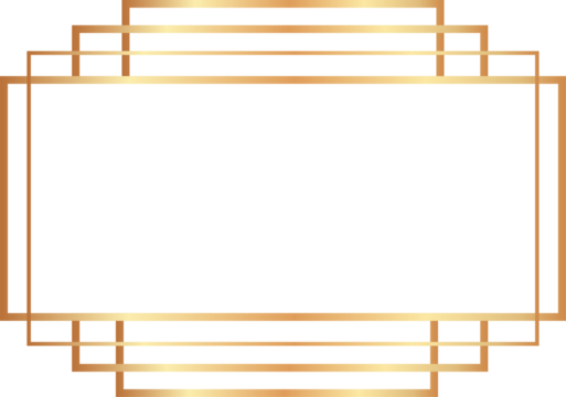 Golden Art Deco Geometric Frame Badges Label - Powered by Adobe