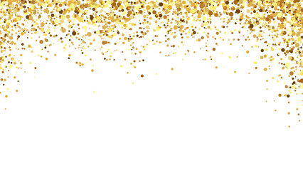 Golden Confetti Background Sparkling and Shiny Tinsel