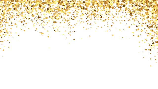 Golden Confetti Background Sparkling and Shiny Tinsel